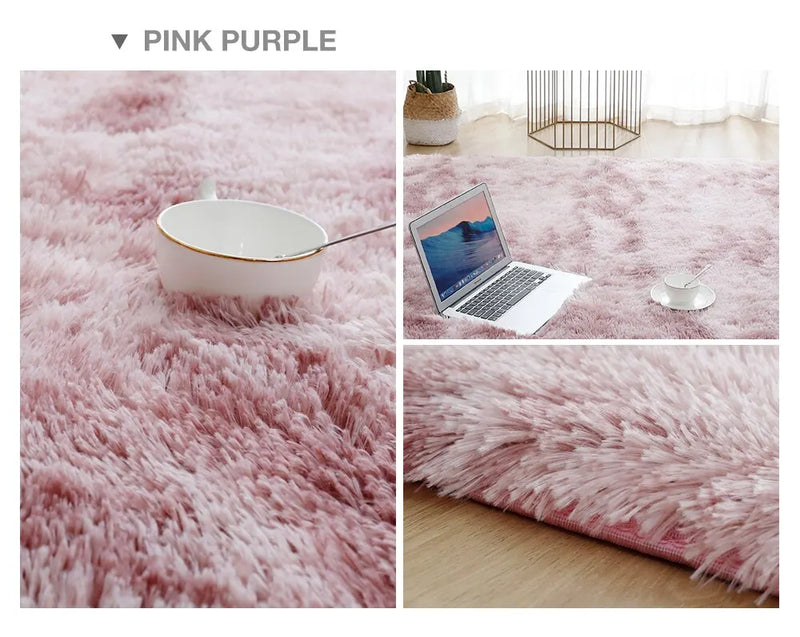 Tapete cinza para sala de estar Tapete de pelúcia Cama Quarto Chão Tapetes fofos Antiderrapantes Tapetes de decoração para casa Tapetes de veludo macio Cobertor de quarto infantil
