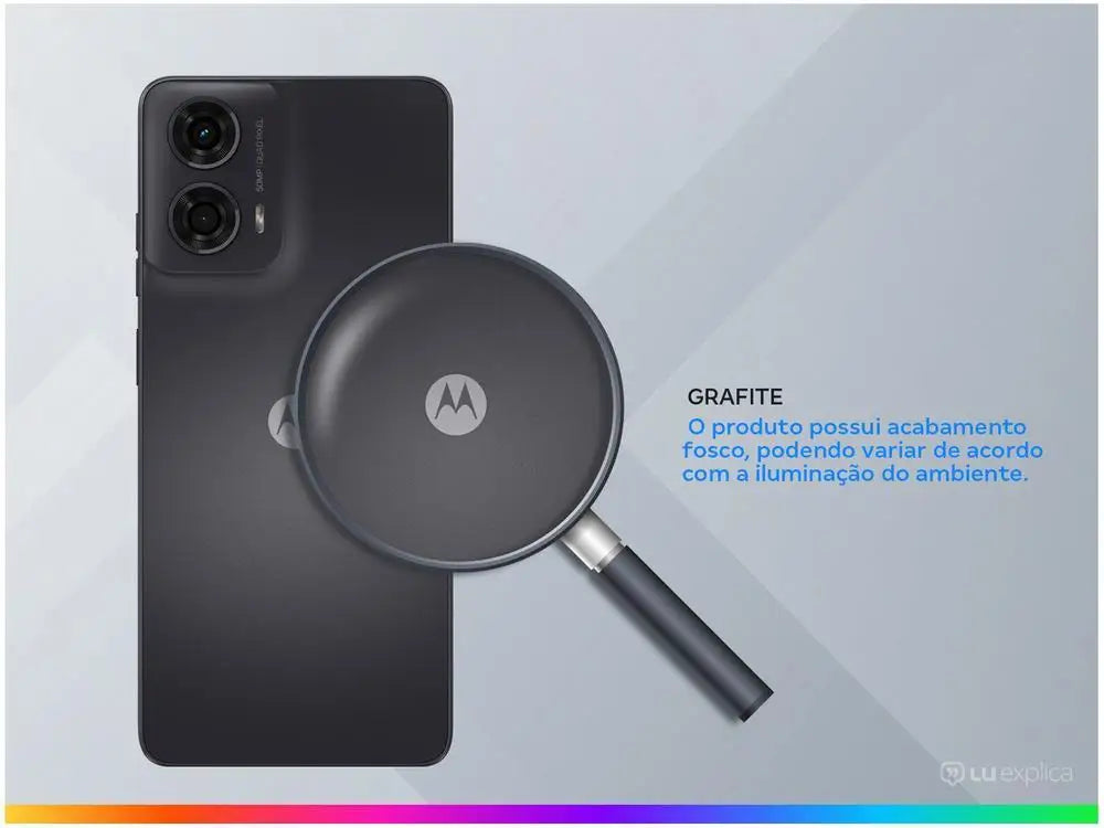 Smartphone Motorola Moto G24 128GB Graphite 4GB + 4GB RAM Boost 6,6 "Camera. Dual + Selfie 8MP Dual Chip