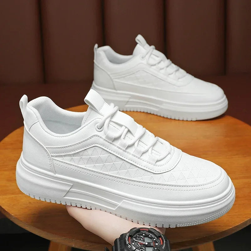 Plataforma ao ar livre Homens Tênis Casuais Moda Sapatos de Corrida Brancos Respiráveis Sapatos Esportivos Masculinos Sapatos de Caminhada Leve Tênis