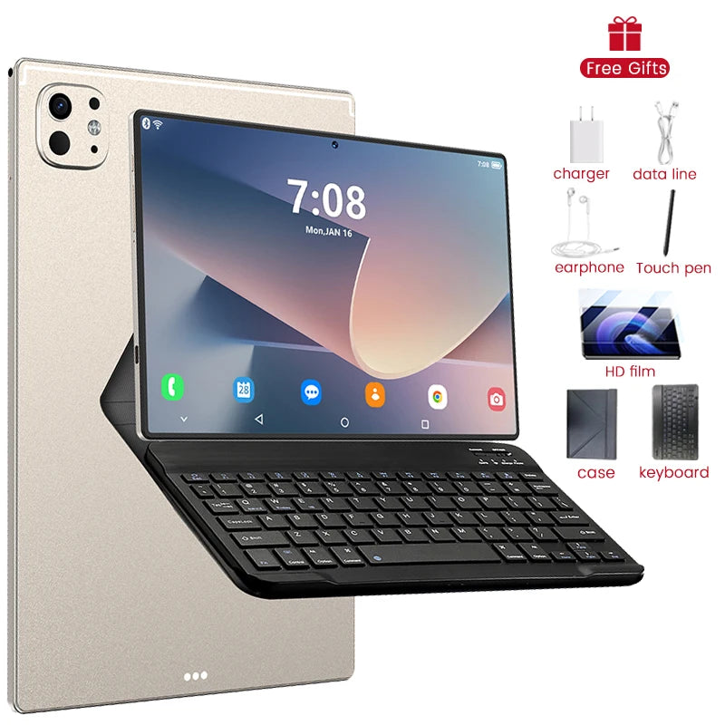2025 Novo 11 polegadas Pad 6S Pro Tablet Android 15 16GB + 1024GB 10000mah 5G WiFi Dual SIM Card Tablet PC Global Tablette Google Mi Tab