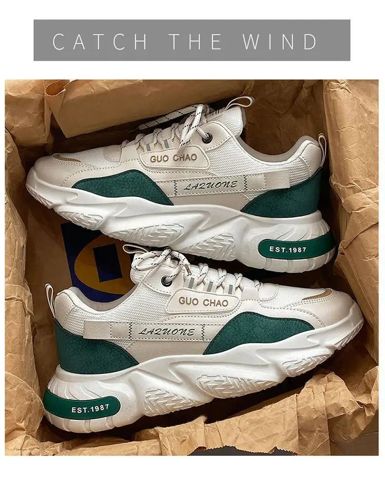 Sapatos masculinos novos tênis masculinos respiráveis de malha de verão quente sapatos casuais com sola grossa marca de orgasmo