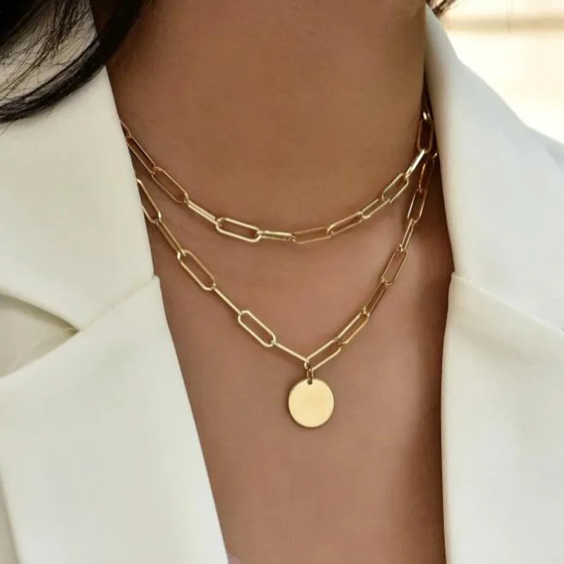 925 Sterling Silver Colar redondo de três camadas Simples Cobra Cadeia Charme Bola Cadeia Festa Presente de Casamento Jóias Requintadas Femininas