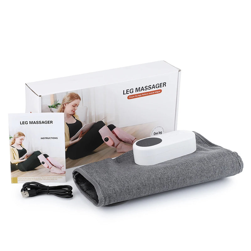 Massageador de Panturrilha Elétrico com Aquecimento, Amassamento e Pressão de Ar - Massageador de Pernas para Circulação Sanguínea, Compressão de Ar para Pernas, Sem Fio