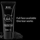 Máscara Facial de Lama com Carvão Vegetal de Bambu 60g, Carbono Ativo, Limpeza Profunda, Purificante, Remove Cravos, Removedor de Cravos de Morango