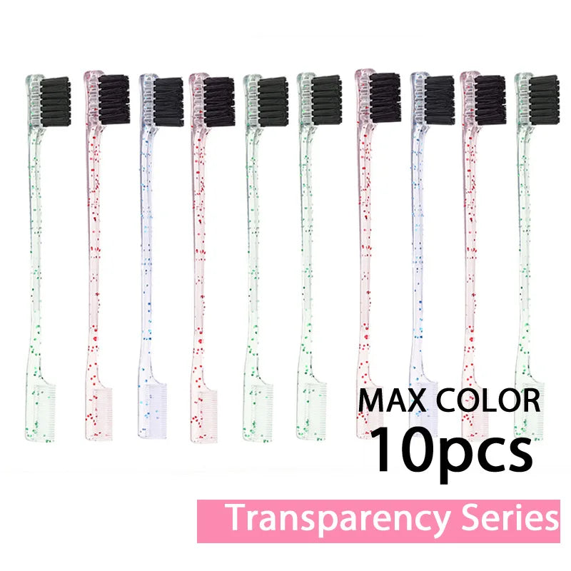 Escova Pente para Cabelo 3 em 1 1-10 Unidades Escova de Dupla Face Pente para Baby Hair & Escova para Sobrancelhas Escova de Alisamento Ferramenta para Cabelo