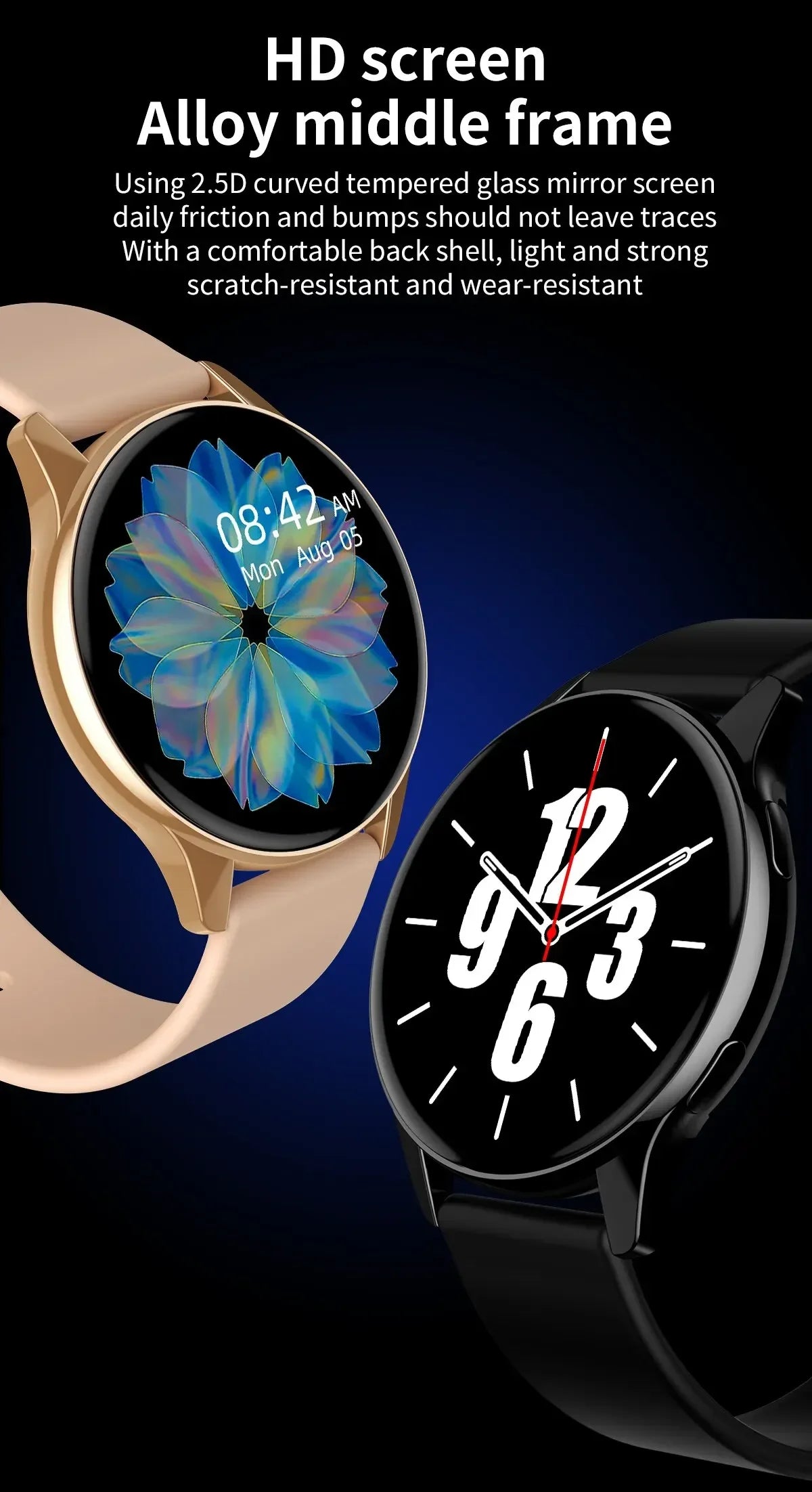Relógio Inteligente Xiaomi NFC 2024 para Chamadas Bluetooth à Prova d'Água, Relógio Inteligente Masculino e Feminino, Bracelete Fitness com Face de Relógio Personalizada