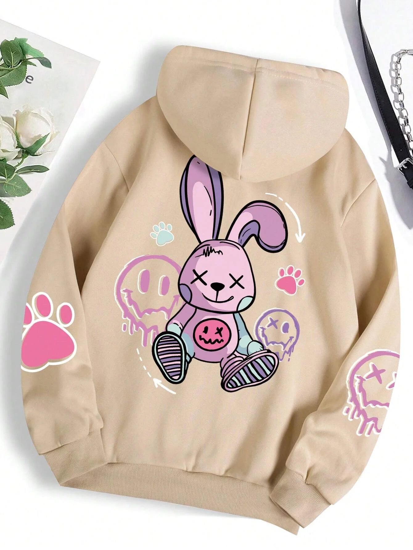 Hip Hop Street Casual Impresso Feminino Hoodies Moda Hoodie Oversize Solto Novos Moletons Outono Quente Fleece Roupas