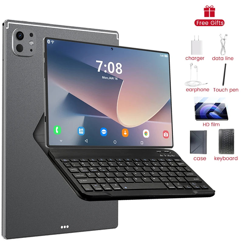 2025 Novo 11 polegadas Pad 6S Pro Tablet Android 15 16GB + 1024GB 10000mah 5G WiFi Dual SIM Card Tablet PC Global Tablette Google Mi Tab