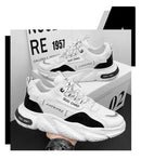 Sapatos masculinos novos tênis masculinos respiráveis de malha de verão quente sapatos casuais com sola grossa marca de orgasmo