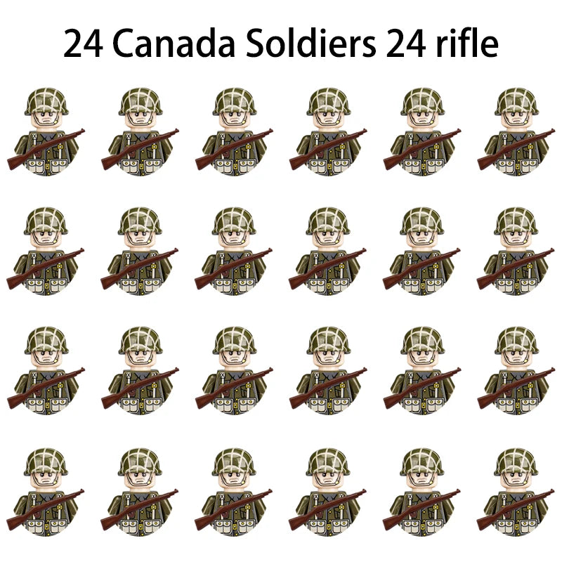 40 pcs/lote ww2 personagens militares wwii soldados do exército blocos de construção montagem de tijolos do exército nacional armas brinquedos para crianças