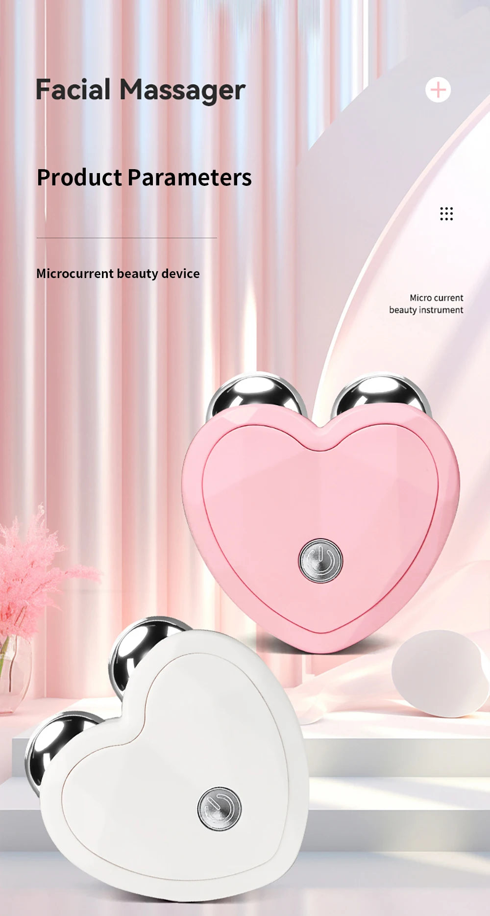 Massageador Facial Elétrico 3D com Microcorrente