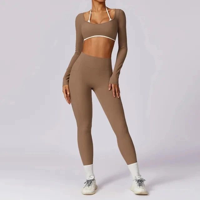 2 Pcs Conjunto de Ginástica Mulheres Treino Sem Encosto Yoga Terno Mulheres Secagem Rápida Legging Fitness Sutiã Camisa de Manga Curta Terno Esportivo Feminino