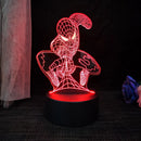 Homem-Aranha 3D Acrílico Luz Noturna USB Estéreo LED Lâmpada de Mesa Luz Fantasma Surpresa Presente de Aniversário LED Luz Usando USB e Bateria