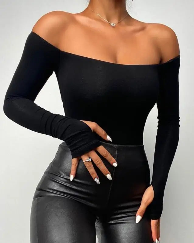 Sexy TeeContrast Lace Cutout Top de manga comprida ew ashion camisa de mulher 2025 outono inverno primavera blusas roupas femininas roupas