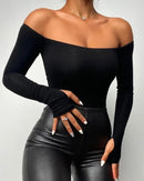 Sexy TeeContrast Lace Cutout Top de manga comprida ew ashion camisa de mulher 2025 outono inverno primavera blusas roupas femininas roupas