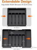 Organizador de talheres de plástico ajustável Colheres Garfos Facas Porta-talheres Bandeja de utensílios expansível Utensílios de cozinha para garfos