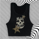 Woman Clothing Gothic Dress Harajuku Party Dresses Graphic Rock Y2k Clothes Black Mini Dress Punk Goth Emo Short Women's Summer