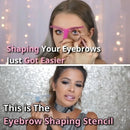 Molde de Sobrancelha 8 em 1 Reutilizável, Carimbo de Sobrancelha, Conjunto de Modelos para Maquiagem, Ferramentas para Maquiagem de Sobrancelhas