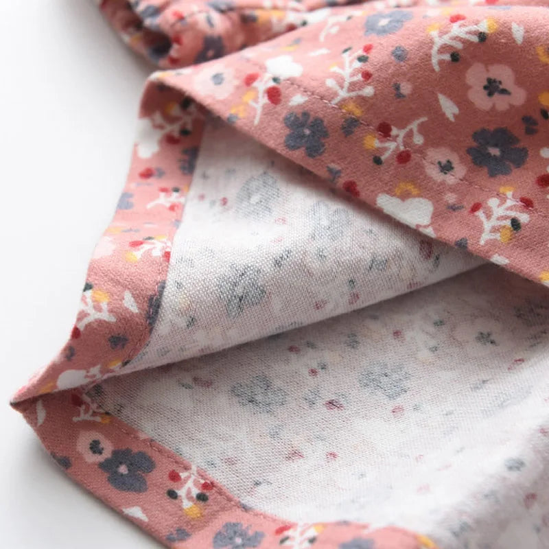 Urso Líder Novo Outono Meninas Vestido Primavera Crianças Princesa Vestido Casual Trajes Florais Crianças Roupas Flores Vestidos 2-8 Anos