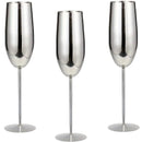 os copos de vinho altos de aço inoxidável 3PCS, projeto moderno elegante, 18oz, podem ser usados para o presente do dia do Valentim e o uso home