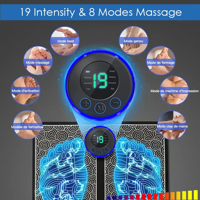 Massageador de pés elétrico Almofada de massagem muscular Treinador de relaxamento para massagem Fitness Esporte ao ar livre Casa Família Relaxar