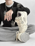 Sapatos masculinos casuais da moda NicheDesign Pão Plus Size Estudante Sistema de Fundo Grosso Sapatos Respirável Verão EVA Tênis