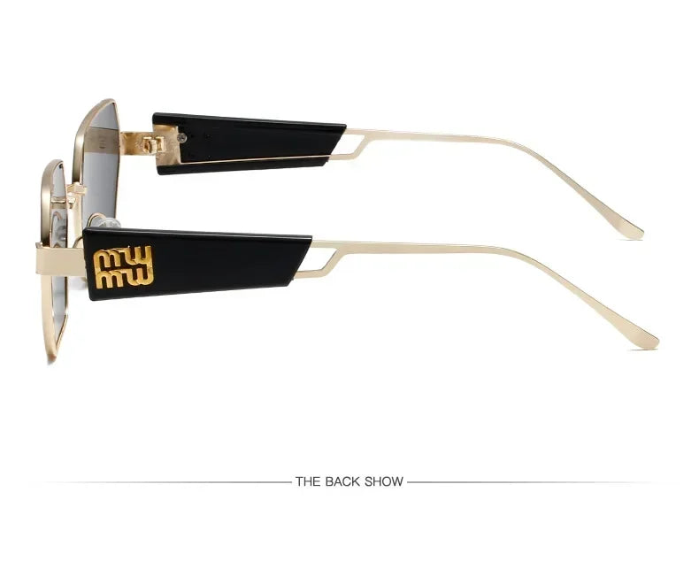 Yoovos Retângulo de Alta Qualidade Óculos De Sol De Marca De Moda Designer De Óculos Vintage Armação De Metal Óculos UV400 Gafas De Sol Mujer