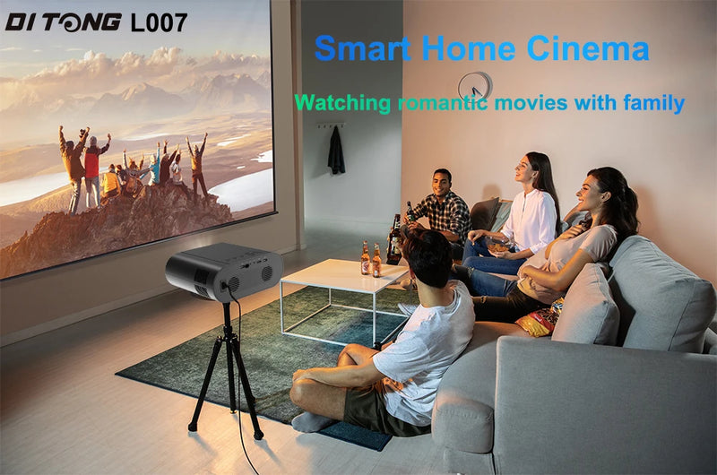 DITONG proyector 4k projetor led 1080p Android com Dual WiFi 6 e Bluetooth AutoFocus Home Theater HD Native smart home