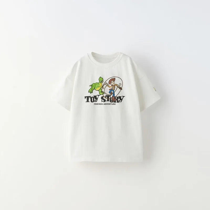 Meninos Dos Desenhos Animados Roupas Da Moda Nova Impressão De Manga Curta Tops Traje De Verão Em Torno Do Pescoço Bonito Camisa De Assentamento Crianças Casual Esportes Tees