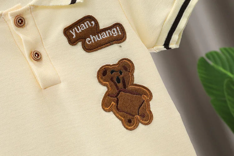 Crianças Roupas mãe Crianças Roupas Crianças Conjuntos Meninos T-shirt Shorts Verão Algodão Manga Curta moda Suit2PCS