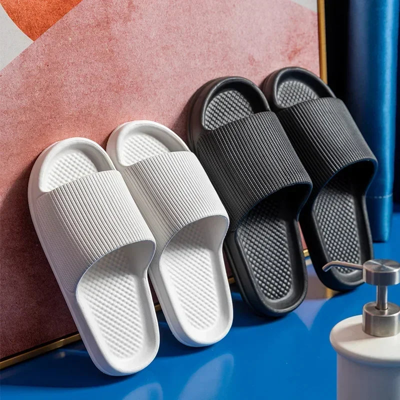 Sandálias Masculinas Femininas da Moda Antiderrapante Resistente ao Desgaste EVA Sola Grossa Chinelos Confortáveis para Casa Chinelos de Banho Banheiro Chinelos