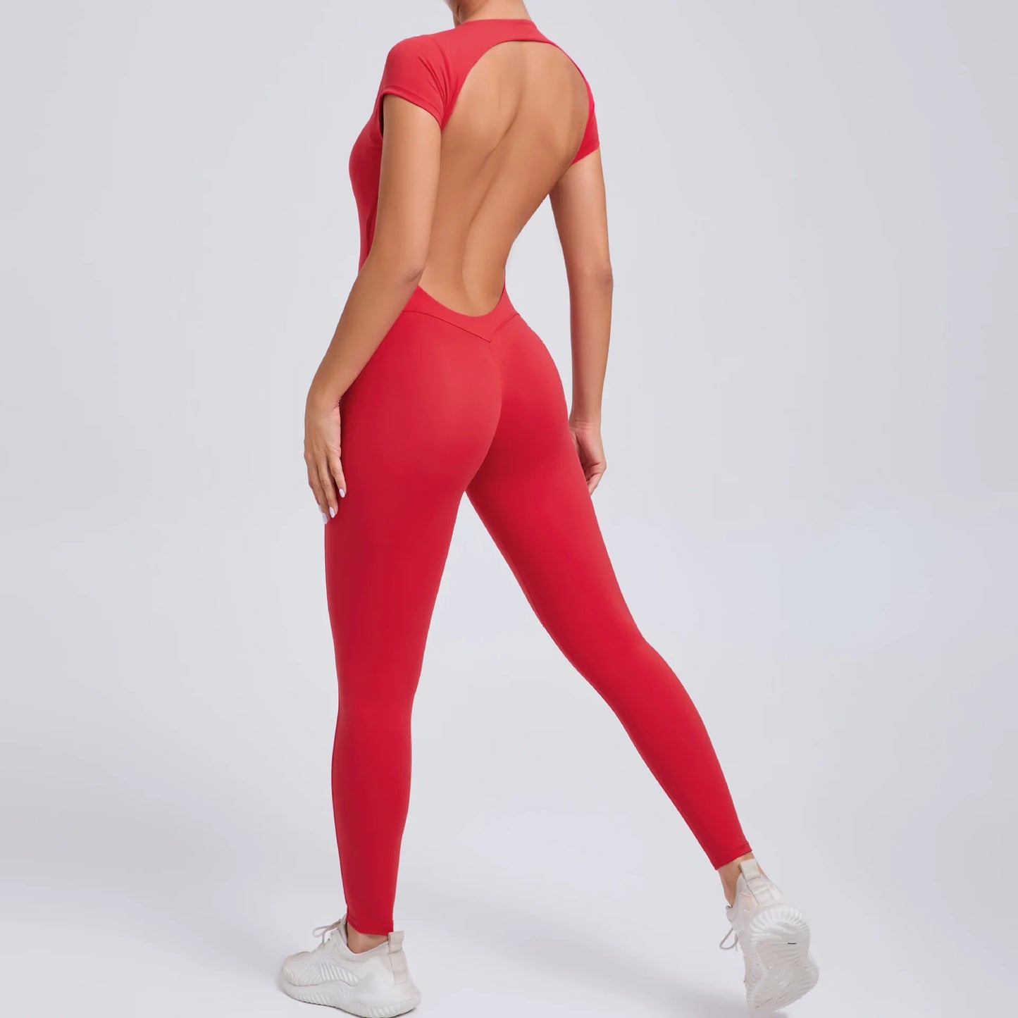 Sexy Mangas Compridas Terno Feminino Macacão Secagem Rápida Roupas de Ioga Treino Bodysuits Backless Esportes Macacão Mulheres Ginásio
