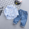 Nova Primavera Outono Bebê Meninos Roupas Terno Infantil Outfits Crianças Camisa Calças 2 Pçs/jogos Criança Traje Casual Crianças Fatos de Treino