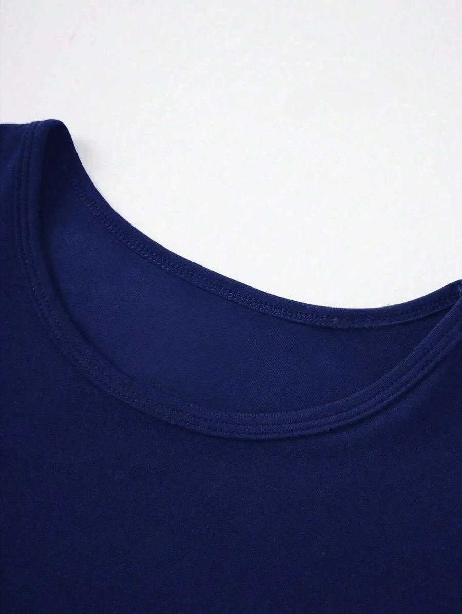 Camisetas Femininas Básicas Decote Redondo Manga Curta Tops Curtos Tops Fofos de Verão Camisetas Slim Fit Y2k Roupas 2024