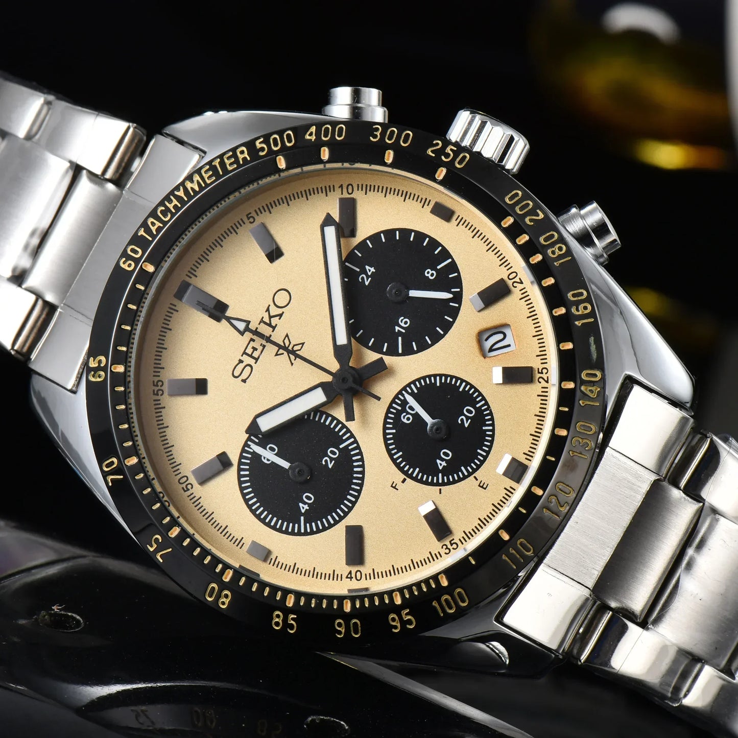Seiko Marca de Luxo Moda Negócios Esportes Casuais Multifuncional Cronógrafo Venda Quente Mens Relógio de Pulso de Quartzo Não Mecânico