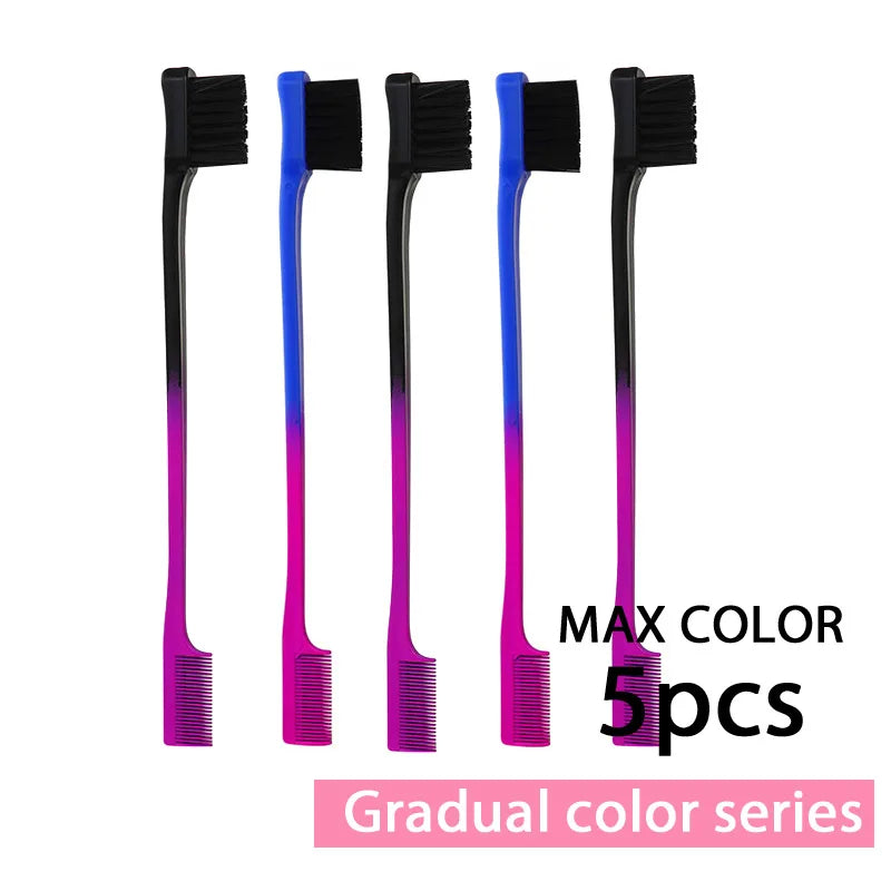 Escova Pente para Cabelo 3 em 1 1-10 Unidades Escova de Dupla Face Pente para Baby Hair & Escova para Sobrancelhas Escova de Alisamento Ferramenta para Cabelo