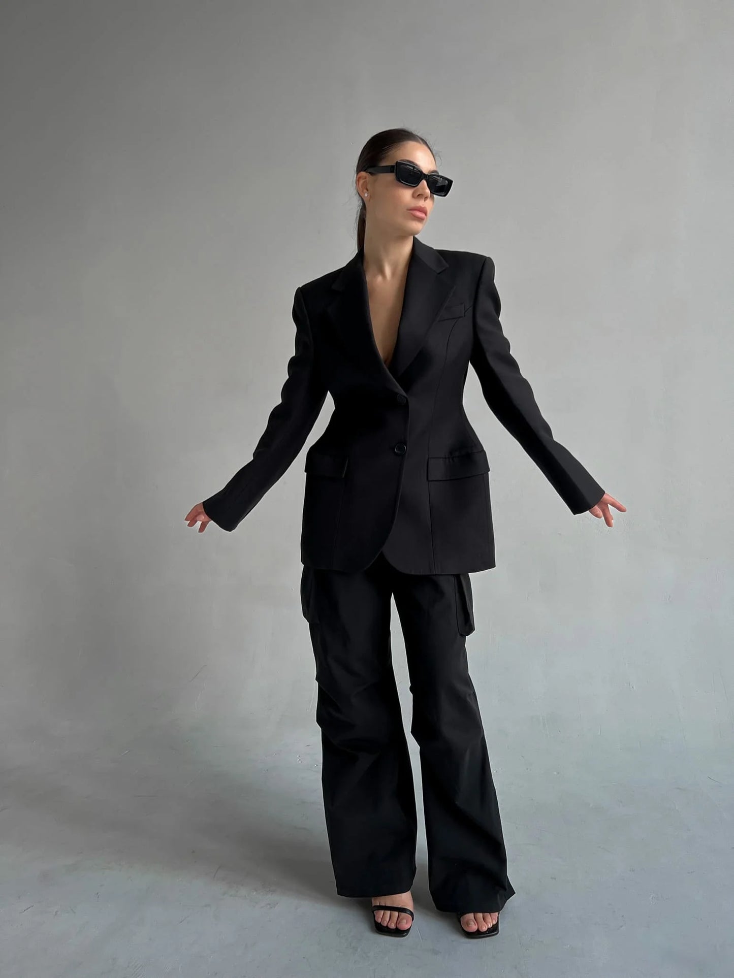 Bornladies Outono Inverno Cintura Fina Chic Blazer Casacos Senhoras Escritório Senhoras Trespassado Moda Ternos Jaqueta Roupas Femininas