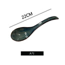 Pratos de cerâmica vitrificada em forno azul, pratos de jantar para micro-ondas, tigelas de salada de arroz redondas, talheres domésticos