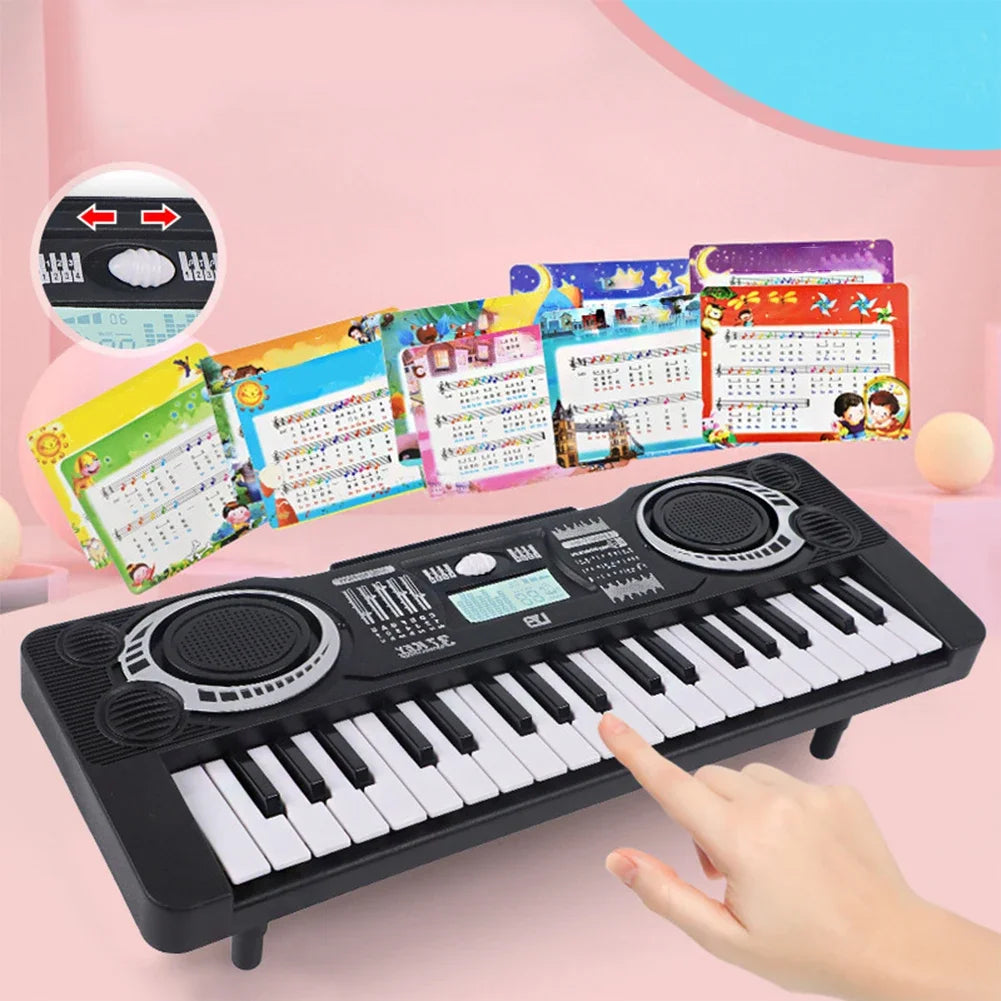 Piano Eletrônico Digital Crianças Brinquedo Educativo Portátil 37 Teclas Teclado de Piano Eletrônico Crianças Instrumento Musical
