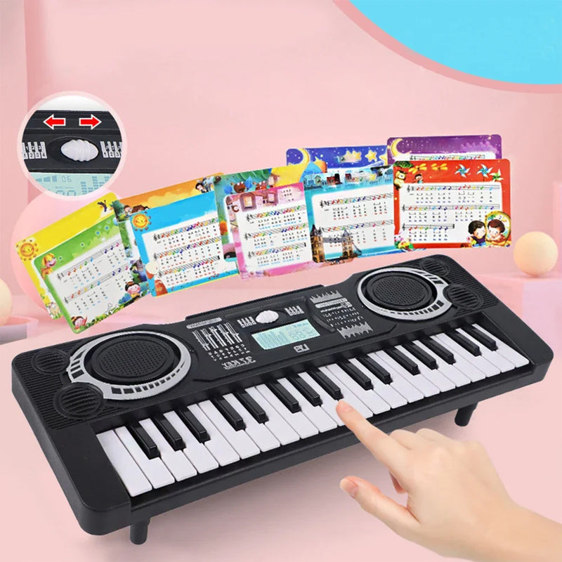 Piano Eletrônico Digital Crianças Brinquedo Educativo Portátil 37 Teclas Teclado de Piano Eletrônico Crianças Instrumento Musical