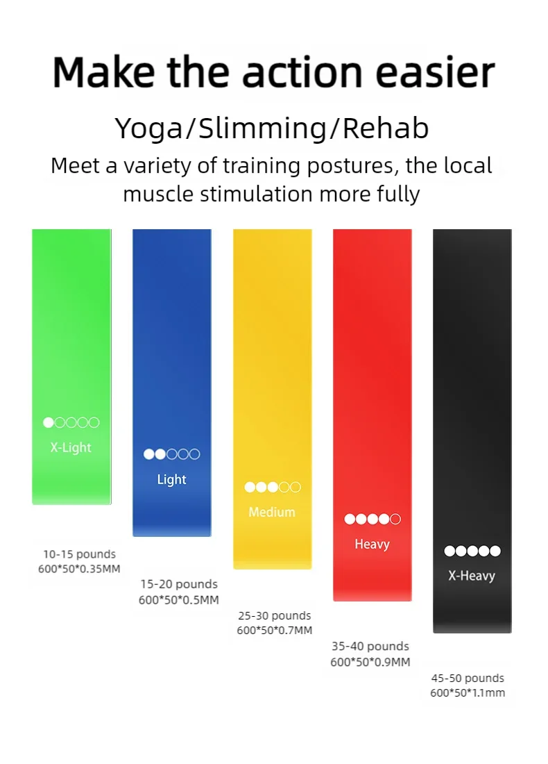 Elástico de Fitness, Banda de Resistência, Exercício de Yoga, Treinamento na Academia, Esportes, Anel de Fitness, Crossfit, Bandas de Resistência