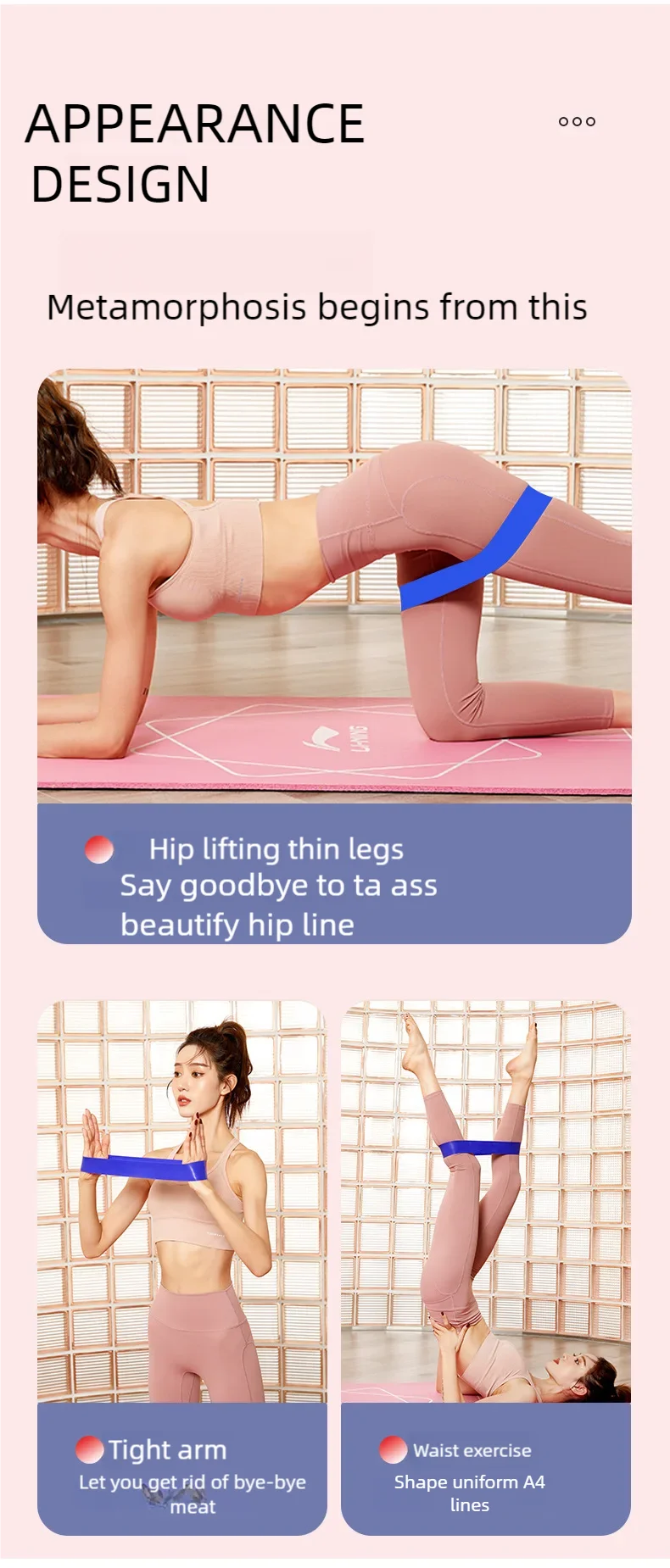 Elástico de Fitness, Banda de Resistência, Exercício de Yoga, Treinamento na Academia, Esportes, Anel de Fitness, Crossfit, Bandas de Resistência