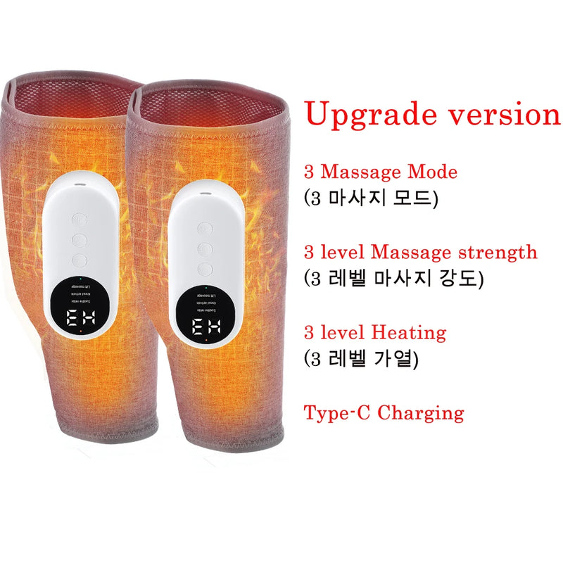 Massageador de Panturrilha Elétrico com Aquecimento, Amassamento e Pressão de Ar - Massageador de Pernas para Circulação Sanguínea, Compressão de Ar para Pernas, Sem Fio