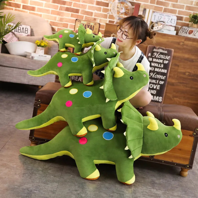 Criativo Grande Pelúcia Triceratops Macio Stegosaurus Brinquedo de Pelúcia Dinossauro Boneca Brinquedo de Pelúcia Crianças Dinossauros Brinquedo Presentes de Aniversário