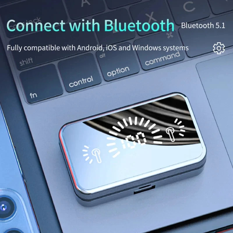 Auscultadores sem fio S20 TWS auscultadores bluetooth sem fio com caixa de carregamento cancelamento de ruído LED auscultadores