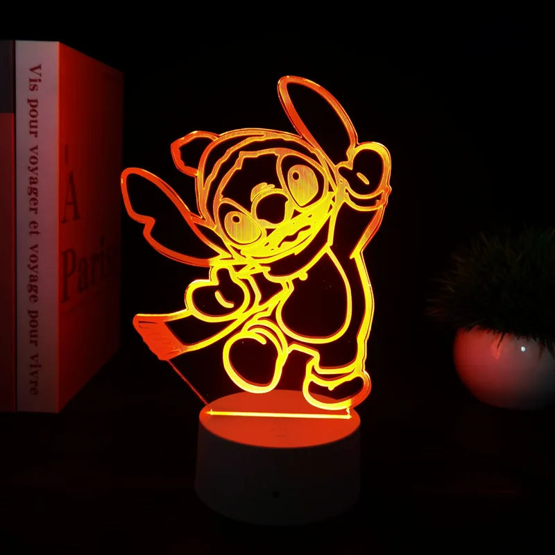 Luz noturna de ponto de ilusão 3D com controle remoto e lâmpada de decoração de quarto de toque inteligente Aniversário Dia dos Namorados Presentes de Natal