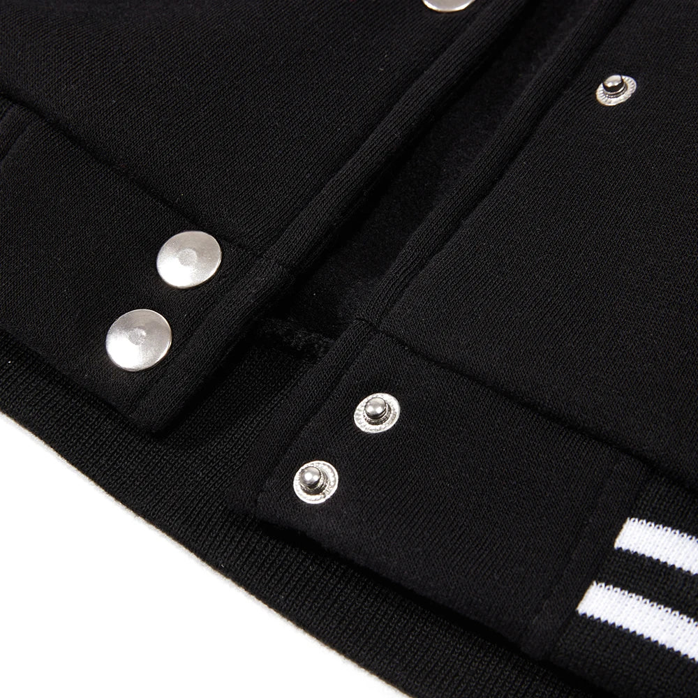 Preto Cinza Branco Cor Sólida Jaqueta Solta Oversize S-5XL Roupas Masculinas Mulheres Uniforme de Beisebol Casaco de Rua Jaquetas Macias de Lã Quente