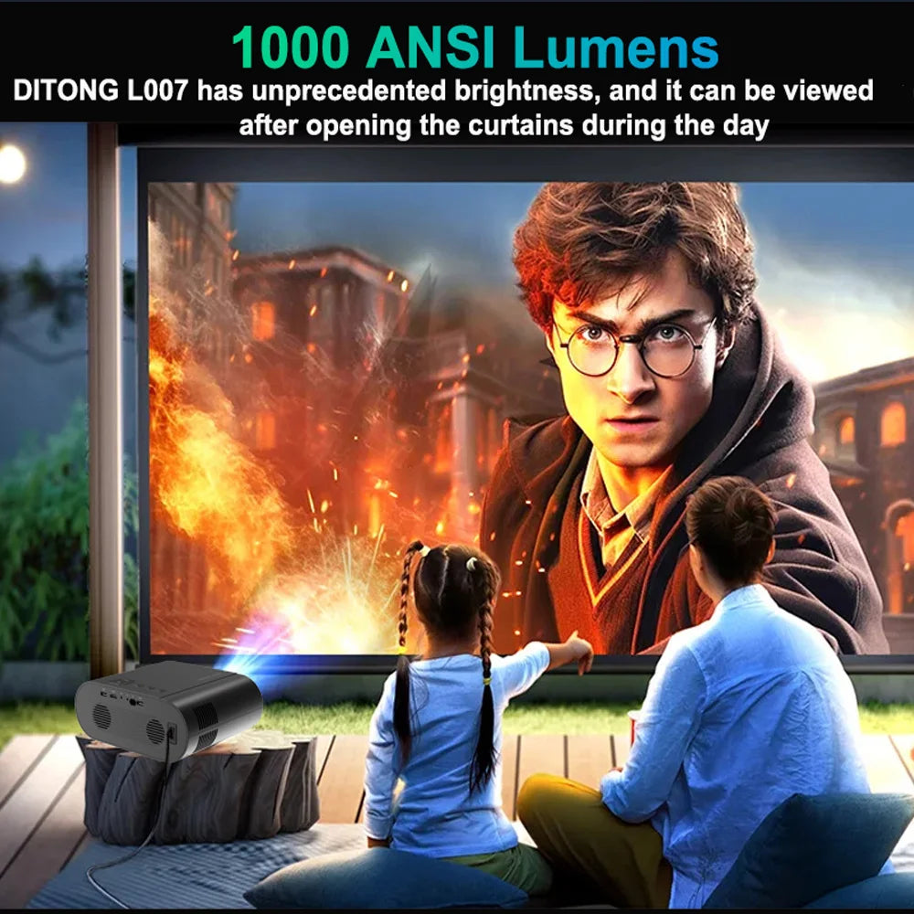 DITONG proyector 4k projetor led 1080p Android com Dual WiFi 6 e Bluetooth AutoFocus Home Theater HD Native smart home