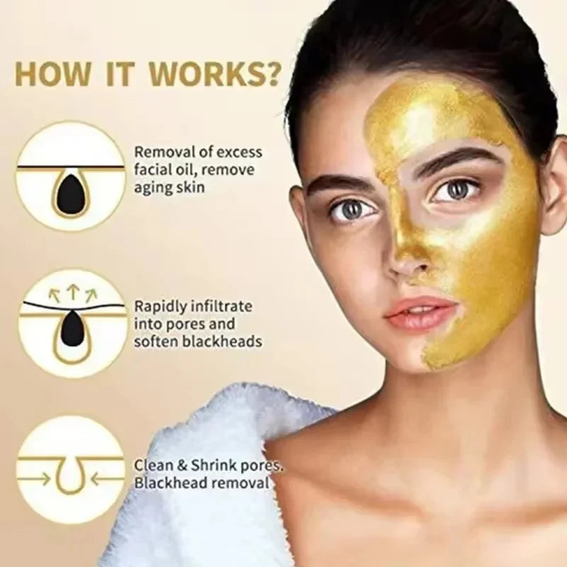 Máscara de Ouro 24k Peel Off para Remoção Instantânea de Sardas