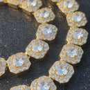 10 / 12MM Clustered Tennis Chain para Homens Colar Hip Hop Iced Out Zircônia Latão Rapper Rock Gargantilha Jóias